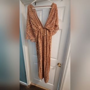 Asos scattered sequin knot front dress